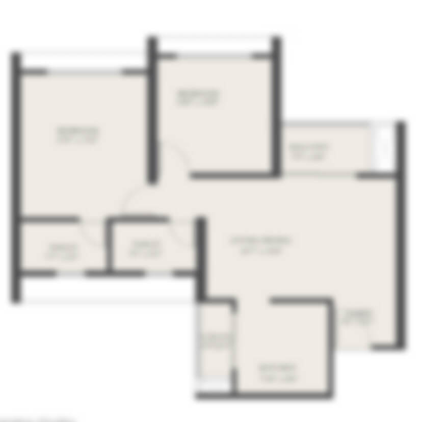 2 BHK Floor Plan